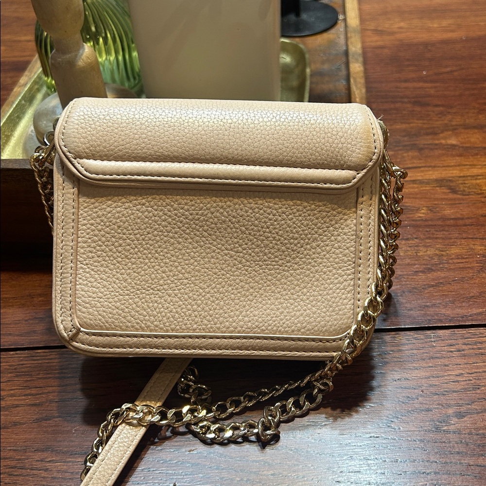 Tory Burch Peach/Gold Leather Duet Chain Shoulder Bag - Picture 9 of 9
